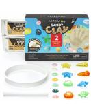 Arteza Kids Air-Dry Modeling Clay Kit - Handprint, Baby Footprint, and Paw Print Keepsake with Sandy Clay Tools - Kids Crafts and Sensory Play - Pack of 2 - Buy Online on SooperMarket.com
