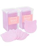 MEKK Lint Free Nail Wipes - 400PCS Cat Shape Remover Pads for Nail Polish & Lash Extensions | Super Absorbent Non-Woven Fabric - Pink - Buy Online on SooperMarket.com