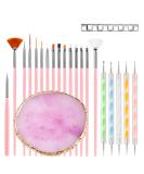 22-Piece Nail Art Tools Set | Resin Palette & Dotting Pen Kit for DIY Nail Art & Home Salon Use - Buy Online on SooperMarket.com