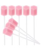 Healifty Disposable Oral Swabs - 100pcs Unflavored Sterile Mouth Swabs for Elderly - Pink Sponge Swabs - Buy Online on SooperMarket.com