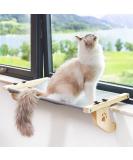 AMOSIJOY Cat Window Perch Hammock for Large Cats - Sturdy Wood & Metal Frame - Easy to Assemble Cat Bed for Windowsill, Bedside, Drawer, Cabinet - 21.7x15x6.9 - Buy Online on SooperMarket.com