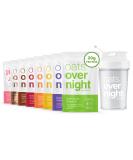 Oats Overnight - Party Variety Pack High Protein High Fiber Breakfast Shake - Gluten Free Non GMO Oatmeal Strawberries & Cream Green Apple Cinnamon & More (8 Pack + BlenderBottle) 9 Piece Set - Buy Online on SooperMarket.com