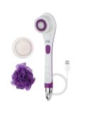Spa Sciences - NERA Powered Shower Brush - 3-in-1 Multifunction Back & Body Brush - Exfoliation  Cleansing  Massaging - for All Skin Types - Includes Body Brush  Loofah  & Pumice Stone - USB Charging - Buy Online on SooperMarket.com