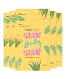 FACETORY Glow Baby Glow Niacinamide and Cica Brightening Sheet Mask - Brightening, Calming, and Moisturizing (Pack of 5) - Buy Online on SooperMarket.com