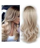 Lady Miranda Ombre Wig Brown to Ash Blonde High Density Heat Resistant Synthetic Hair Weave Full Wigs for Women(T/Ash Blonde) 0-T/Ash Blonde - Buy Online on SooperMarket.com