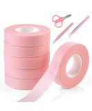 Lash Tape - Vaktop 6 Rolls Eyelash Tape with 2 Tweezers and Scissors Breathable Lash Tape for Eyelash Extension - for False Lash Extension Accessories (0.5 inch x 10 Yards) style1-pink - Buy Online on SooperMarket.com
