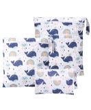 Zocipro 3 piece Wetbag fabric diapers wetbag kindergarten wet BAG reusable wet and dry diaper bags with zip for toddler diapers travel beach and pool - Buy Online on SooperMarket.com
