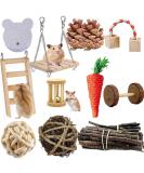 ACLUYSKA 21PCS Hamster Guinea Pig Toys | Small Animal Activity Chew Accessories | Apple Wood Ladder Bell Roller | Teeth Care for Dwarf Hamsters, Rats, Chinchillas, Gerbils, Bunnies - Buy Online on SooperMarket.com