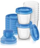 Philips Avent Reusable Breast Milk Storage Cups (10 x 180 ml) Transparent Blau 10 Count (Pack of 1) - Buy Online on SooperMarket.com