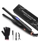 Mini Hair Straightener for Short Hair & Beard - Adjustable Temperature Flat Iron for Pixies & Tight Curls (Black) - Buy Online on SooperMarket.com