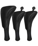 Golf Club Head Covers for Fairway Woods Driver Hybrids 3 Pieces Long Neck Mesh Sports Fan Golf Club Headcovers Set with Interchangeable No. Tags 3 4 5 6 7 X Golf Accessories for Men Women Black - Buy Online on SooperMarket.com