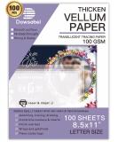 Translucent Vellum Paper  Dowsabel 68LBS 8.5 x 11 inches Printable Vellums for Card Overlays  Invitations Belly Bands  Envelope  Lantern 50 Sheets - Buy Online on SooperMarket.com