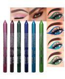 evpct 6Pcs Blue Colored Glitter Eyeliner Pencils Set delineadores de colores para ojos ojos contra el agua Dark Light Blue Green Purple Red Pink Metallic Colorful Liquid Eye Liner Set Women Waterproof 6 Count (Pack of 1)... - Buy Online on SooperMarket.com