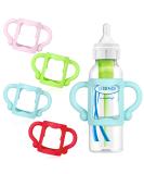 Dr. Brown Narrow Baby Bottle Handles - Easy Grip Bottle Holder for Baby Transition - BPA-Free Silicone - Pack of 4 - Buy Online on SooperMarket.com