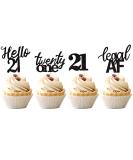 24 PCS 21st Birthday Cupcake Toppers legal Hello 21 Twenty One Cupcake Picks 21st Birthday Cake Decorations Supplies Black A Black 21 - Buy Online on SooperMarket.com