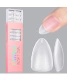AILLSA Short Almond Nail Tips - 240 PCS Matte Soft Gel Full Cover Almond Nails for Soak Off Extensions - Buy Online on SooperMarket.com