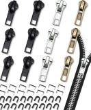 Zipper Repair Kit (52 Pcs) Universal 5 Zipper Replacement Slider Kit Zipper Pull Replacement Zipper Fix Repair Kit for Jackets Coats Boot Backpack Hoodie Metal Plastic & Nylon Coil Zippers - Buy Online on SooperMarket.com