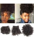 Afro Puff Drawstring Ponytail with 2 Bangs Afro High Puff Bun with Spring Curl Bangs and Afro Puff Bangs Clip in Hairpieces Pineapple Updo Ponytail with Bangs(2#) 1 ponytail+ 2 bangs #2 - Buy Online on SooperMarket.com