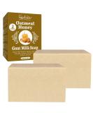 Oatmeal Honey Goat's Milk Soap Bar - 4 oz Natural Bar for Itchy Skin, Eczema, Psoriasis, Made in USA - Calming Colloidal Oatmeal Face Cleanser & Body Wash - Buy Online on SooperMarket.com