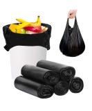 Fyy Garbage Bags with Handle - 100 Pack 6 Gallon Waste Bags for Bathroom Kitchen Office - 52x70 cm Black - Buy Online on SooperMarket.com