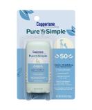 Coppertone Pure and Simple Zinc Oxide Mineral Sunscreen Stick SPF 50  Face Sunscreen Stick  Water Resistant  Broad Spectrum SPF 50 Sunscreen for Sensitive Skin  0.49 Oz Stick - Buy Online on SooperMarket.com