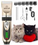 oneisall Cat Grooming Clippers for Matted Fur 2-Speed Cordless Low Noise Pet Hair Clipper Trimmer for Dogs Cats Animals (Gold) - Buy Online on SooperMarket.com