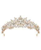 SWEETV Jeweled Metal Princess Tiara Queen Crown for Bride - Bridal Headpieces for Wedding, Quinceanera, Prom - Gold/Clear - Buy Online on SooperMarket.com