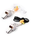 Voted No.1 Whistles Premium Metal Whistle Pack of 2 with Adjustable & Removable Lanyard. Ideal for Survival  Teacher  Football/Basketball/Soccer Coach  Sports  Safety  Emergency or Protection! - Buy Online on SooperMarket.com