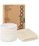 20 Packs Organic Reusable Makeup Remover Pads, Washable Eco-friendly Natural Bamboo Cotton Rounds for all skin types with Cotton Laundry Bag - Buy Online on SooperMarket.com