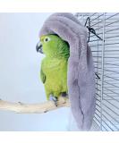 SGQCAR Corner Fleece Bird Blanket - Cozy Cage Snuggle Hut for Parrots, Conures, Lovebirds, and Cockatiels - Large Gray - Buy Online on SooperMarket.com
