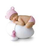 Mopec Y944.2 Cake Figure Baby Girl for Baptism - Pink 7.5x8cm | Perfect Christening Decor - Buy Online on SooperMarket.com