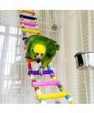 Ladder Bird Toys for Parrots and Small Pets - Wooden Cage Swing & Perch Trainning Toy with 10 Ladders - Buy Online on SooperMarket.com