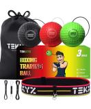 TEKXYZ Boxing Reflex Ball Set - 3 Difficulty Levels | Headband Included | Improve Reaction Speed, Agility, and Hand-Eye Coordination - Buy Online on SooperMarket.com