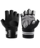 SIMARI Workout Gloves Men and Women Weight Lifting Gloves with Wrist Wraps Support for Gym Training, Full Palm Protection for Fitness, Weightlifting, Exercise, Hanging, Pull ups Ashy Black Large - Buy Online on SooperMarket.com