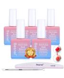 Besnel Gel Nail Polish Remover 5 Pack - Professional Non-Irritating Formula with Nail File, Cuticle Pusher - Quick, Easy Gel Polish Removal without Foil Soaking - 1 Fl Oz - Buy Online on SooperMarket.com