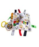 Baby Jack & Co 10x10  Wizard Lovey Owl Tag Toy for Babies Witches - House Colors - Learn Wizardry - Soft & Safe - Learn Shapes & Colors - Ideal Baby Toy & Muggle Gift - BPA Free w/ Stroller Clip - Buy Online on SooperMarket.com