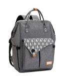 Lekebaby Gray Arrow Diaper Backpack - Multifunctional Large Capacity Baby Bag with Diaper Pad for Travel & On-the-Go - Buy Online on SooperMarket.com