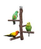 Filhome Bird Perch Stand Toy, Natural Wood Parrot Perch Bird Cage Branch Perch Accessories for Parakeets Cockatiels Conures Macaws Finches Love Birds M: 10" Length - Buy Online on SooperMarket.com