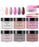 Lofuanna 6 Colors Dip Powder Nail Kit Starter - Professional Dipping Kit for French Dip Manicure - Nail Art Design Set for All Seasons - Buy Online on SooperMarket.com