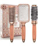 Hair Brush Set - Luxury Professional Rose Gold Hairbrushes for Detangling Blow Drying Straightening - Suitable for All Hair Types by Lily England - Buy Online on SooperMarket.com