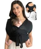 Konny Baby Carrier Original AirMesh 2XL - Hassle-Free Custom Fit Infant Sling Wrap for Newborns to Toddlers (Black) - Buy Online on SooperMarket.com