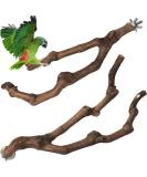 PINVNBY Natural Parrot Perch Stand Wild Grape Stick Toy for Small Birds - 2PCS - Buy Online on SooperMarket.com