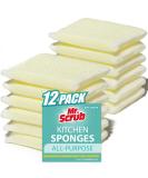12 Pads All-Purpose Sponges Kitchen, Non Scratch Dish Sponge for Washing Dishes Cleaning Kitchen, Premium Kitchen Scrub Sponge and Scrubbers Cleaning Pads, Ideal for Kitchen, Bathroom, Mr. Scrub 12 Pack - Buy Online on SooperMarket.com
