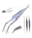 Helperfect Premium 2-in-1 Stainless Steel Tick Pliers for Dogs & Cats - Gentle & Effective Tick Remover with Tweezers & Hooks - Perfect for Pet Owners - Light Blue - Buy Online on SooperMarket.com