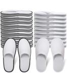 Yeios Hotel Spa Slippers - Closed Toe Home Guest Slippers (20 Pairs) - White - Men and Women - Buy Online on SooperMarket.com