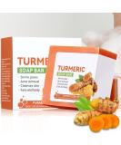 Turmeric Soap Turmeric Handmade Soap Bar Pure Turmeric Handmade Soap Bar For Face & Body Dark Spot Corrector Remover Moisturizing Erase Fine Lines Firming Friendly Vegan&Cruelty Free (2 PCS) - Buy Online on SooperMarket.com