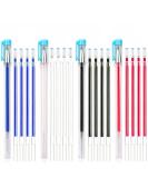 4pc Heat Erasable Pens with 20 Refills for Sewing, Quilting & Dressmaking - Blue Cap Tailor's Chalk Pen - Buy Online on SooperMarket.com