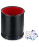 Vuwuma Felt Lined Professional Dice Cup - with 6 Dice Quiet for Yahtzee Game1 - Buy Online on SooperMarket.com