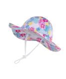 LANGZHEN Tropical Flowers Sun Hat for Toddler Girls | Adjustable Wide Brim Beach Play Hat with Chin Strap | Ages 2-4 Years - Buy Online on SooperMarket.com