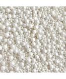White Sprinkles for cakes cupcakes edible pearls wedding toppers balls pearly shimmer 100s and 1000s decoration baking decorating topper ICE ICE BABY 2 - Buy Online on SooperMarket.com